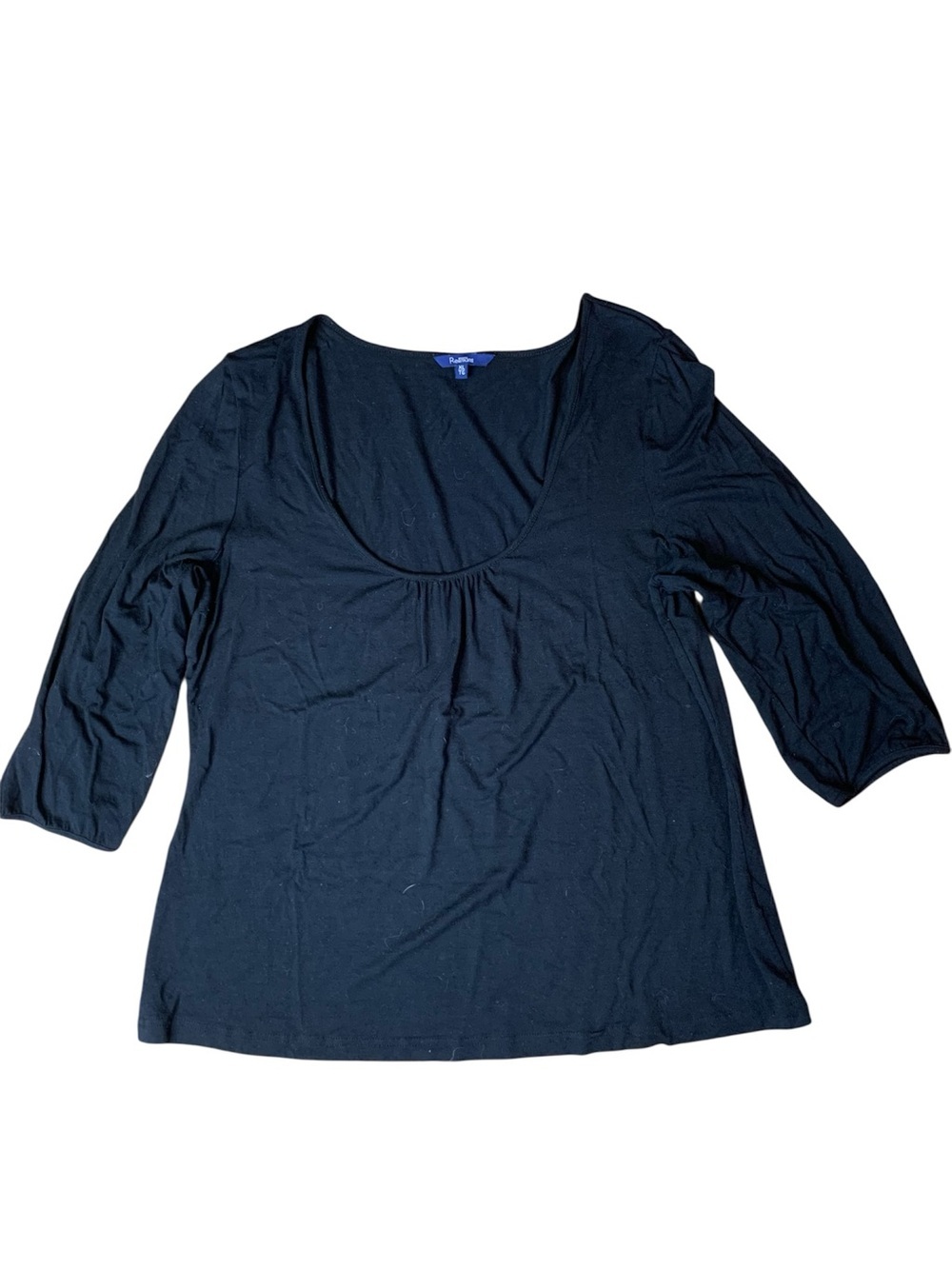 Reitmans Black Scoop Neck Top Size XL